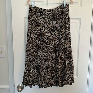 Leopard print Petite Midi Skirt